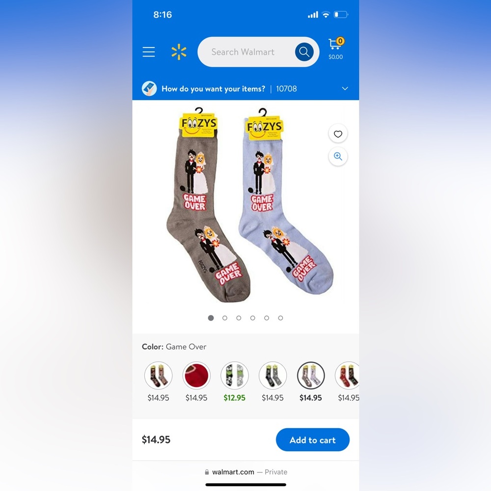 NWOT Foozies Game Over Socks